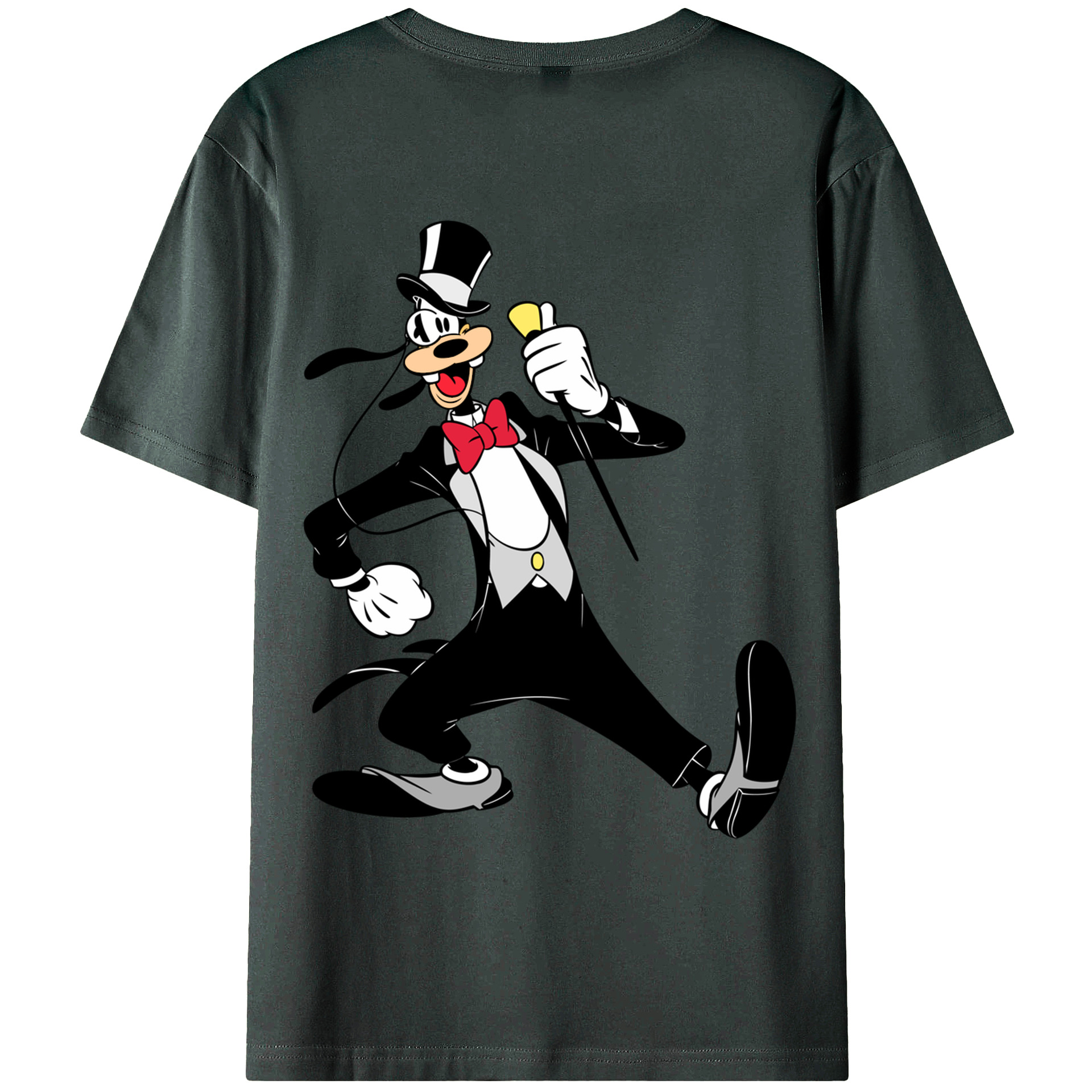 ミッキーマウス Mickey Mouse 綿100％ メンズ半袖Tシャツ（バックプリント） 通気性